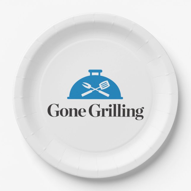 Gone Grilling Paper Plates (Front)