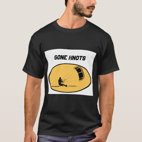Gone Knots Kitesurfing _ Black Mens Basic T_Shirt