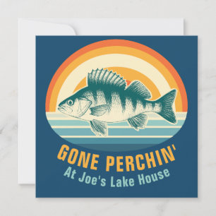 Gone Perching at the Lake House Birthday Sticker Invitation