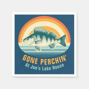 Gone Perching at the Lake House Birthday Sticker Napkins