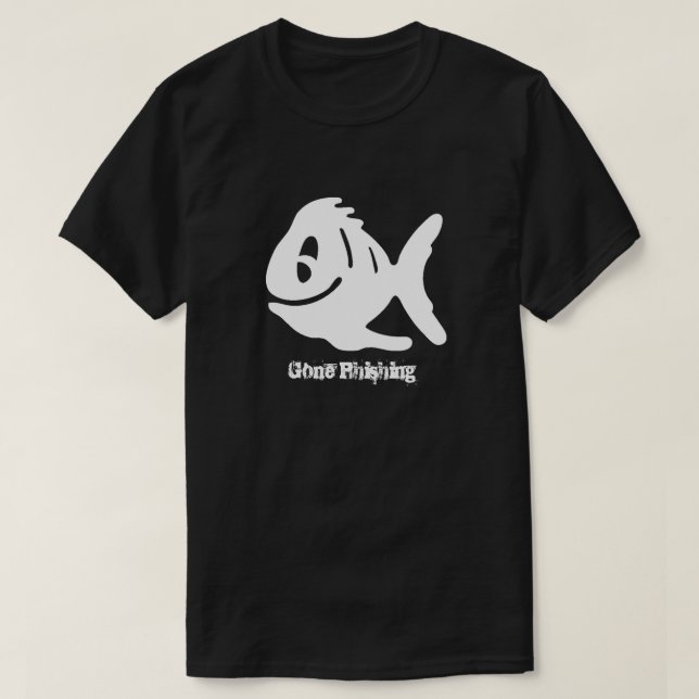 Gone Phishing funny T-Shirt (Design Front)