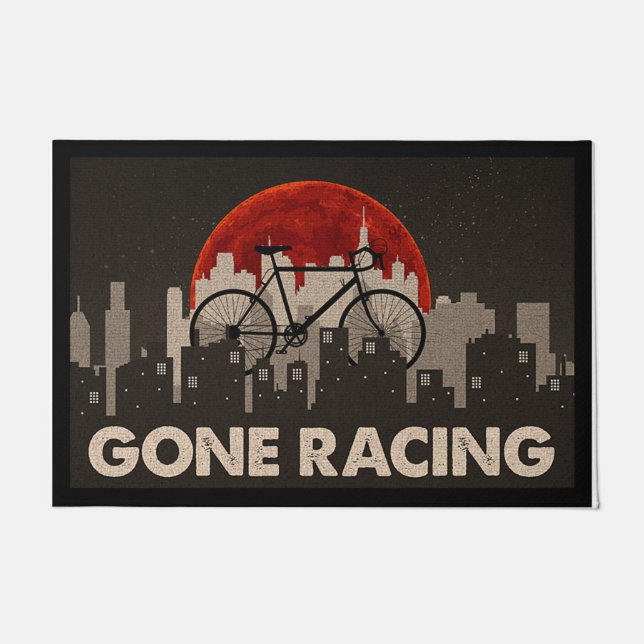 Gone Racing Doormat, Cool Black Mat (Front)