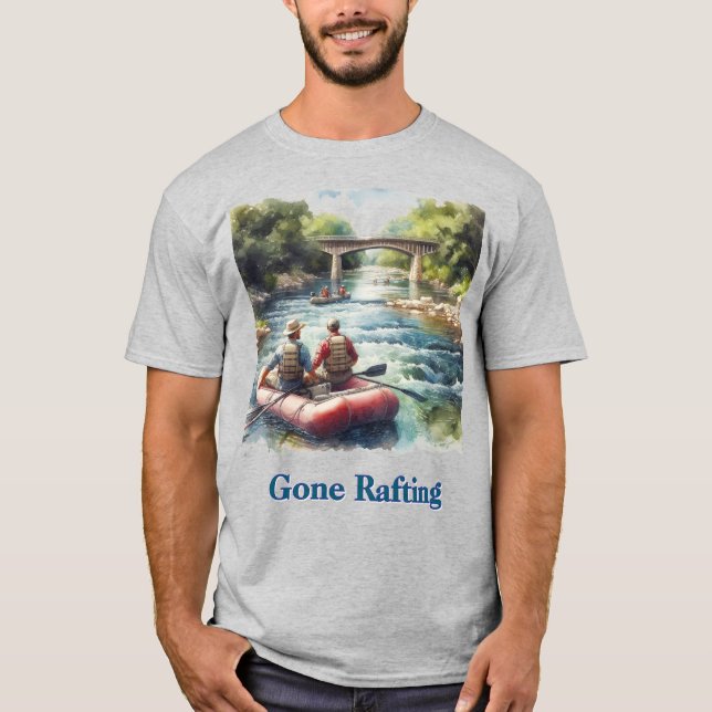 Gone Rafting White Water River  Mens T-Shirt (Front)