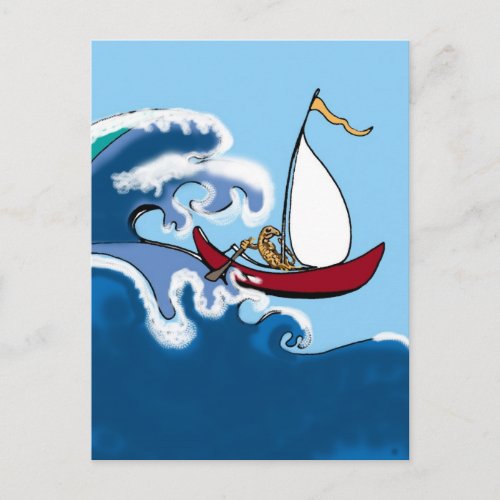 gone sailing postcard