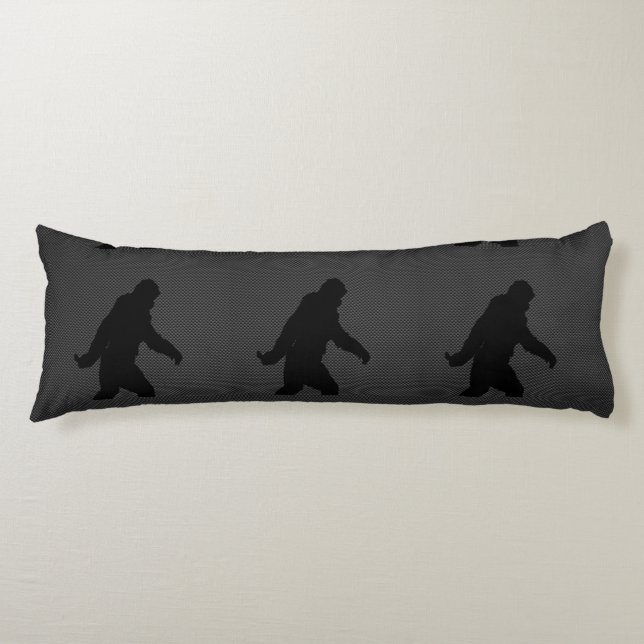 Gone Squatchin Bigfoot Carbon Fiber Print Body Pillow (Front)