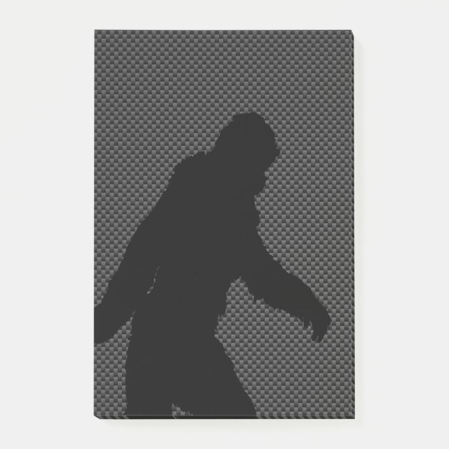 Gone Squatchin Bigfoot Carbon Fiber Print Post-it Notes (Front)