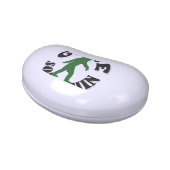 Gone squatchin bigfoot glass candy jar (Side)