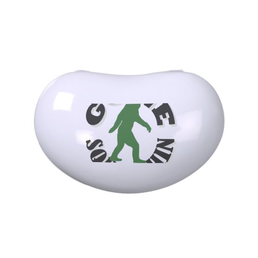 Gone squatchin bigfoot glass candy jar (Top)