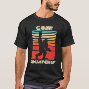 Gone Squatchin Bigfoot Rock And Roll Sasquatch T-Shirt