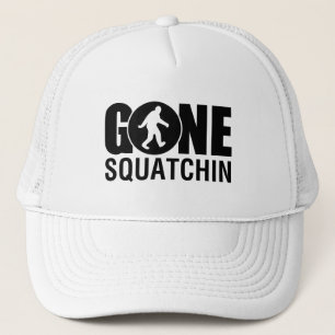 Gone Squatchin Black Trucker Hat