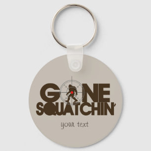 Gone Squatchin - Brown and tan Keychain
