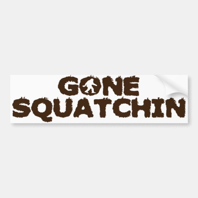 Gone Squatchin Bumper Sticker (Front)