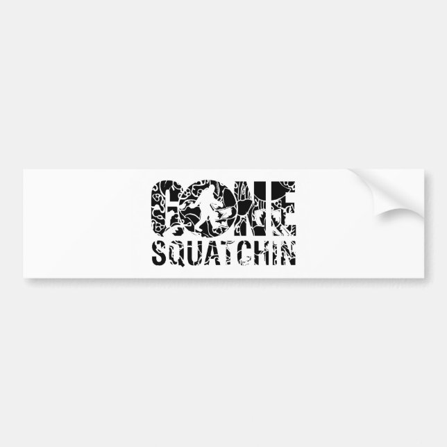 Gone Squatchin Bumper Sticker (Front)