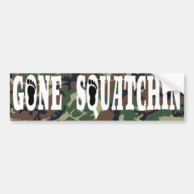 GONE SQUATCHIN BUMPER STICKER (Front)