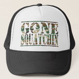 Gone Squatchin Camouflage Print Hat
