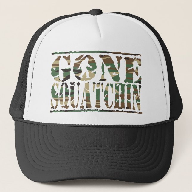 Gone Squatchin Camouflage Print Hat (Front)