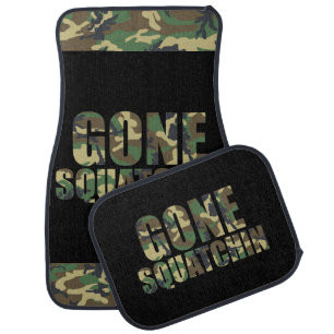 Gone squatchin car floor mat