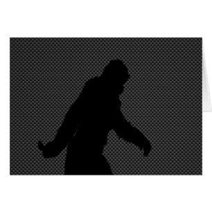 Gone Squatchin Charcoal Carbon Fiber Print Cards