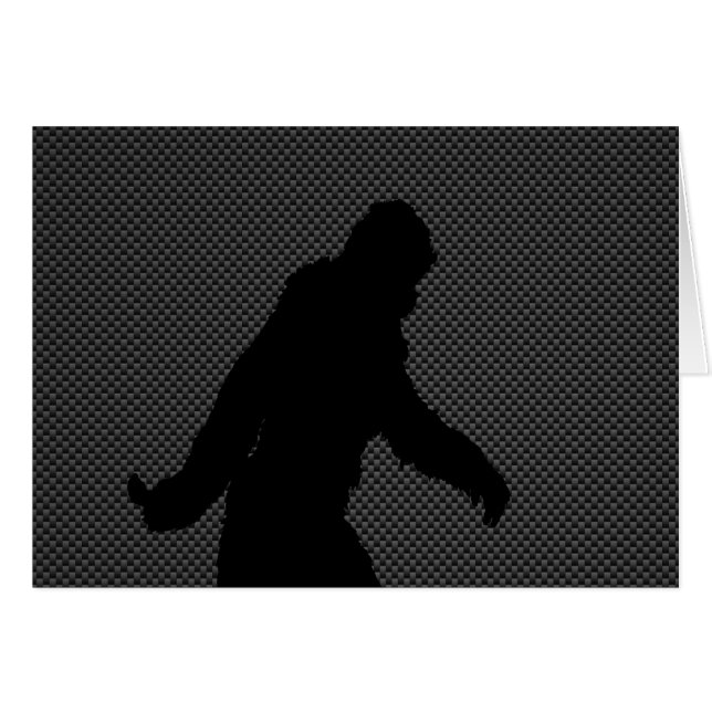 Gone Squatchin Charcoal Carbon Fiber Print Cards (Front Horizontal)