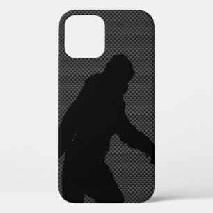 Gone Squatchin Charcoal Carbon Fiber Print iPhone 12 Case