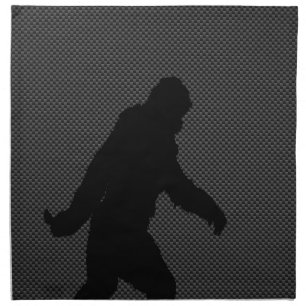 Gone Squatchin Charcoal Carbon Fiber Print Napkin