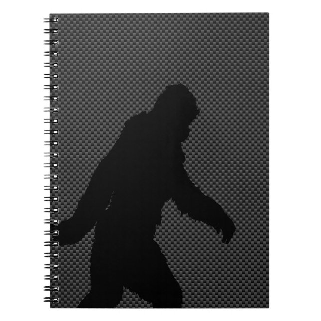 Gone Squatchin Charcoal Carbon Fiber Print Notebook (Front)