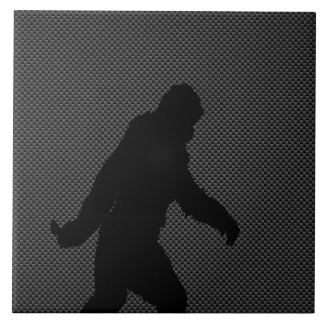 Gone Squatchin Charcoal Carbon Fiber Print Tile (Front)