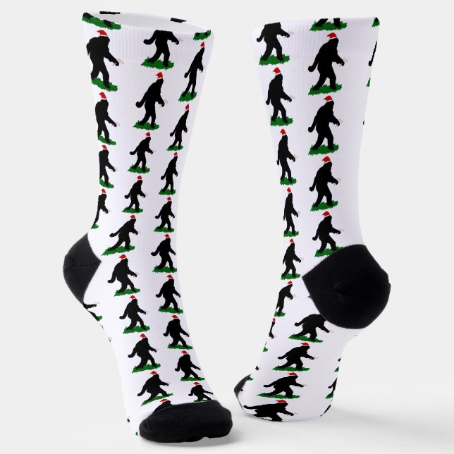 Gone Squatchin' Christmas Socks (Angled)