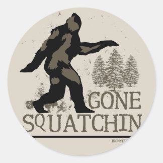 Gone Squatchin Classic Round Sticker