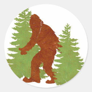 Gone Squatchin Classic Round Sticker