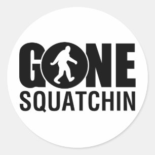 Gone Squatchin Classic Round Sticker