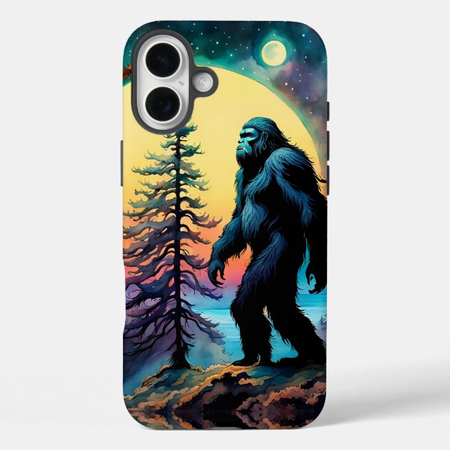 Gone Squatchin' Colorful Sasquatch Landscape Case-Mate iPhone Case (Back)