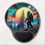 Gone Squatchin' Colorful Sasquatch Landscape Gel Mouse Pad<br><div class="desc">Colorful Sasquatch walking on the mountain under a full moon

AI Generated art by minx267</div>