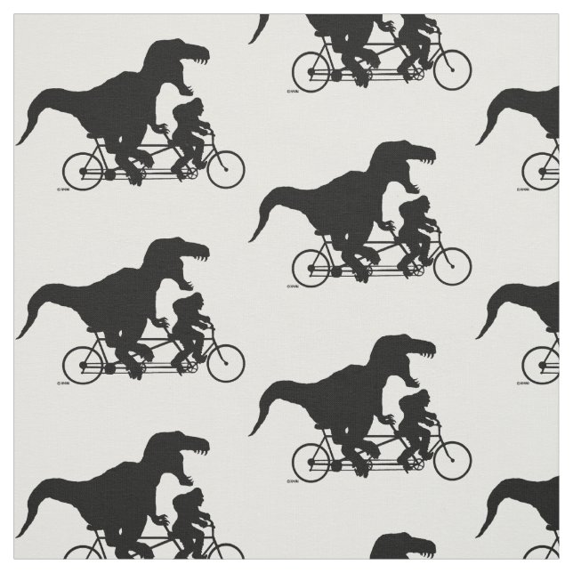 Gone Squatchin cycling with T-rex Fabric (Swatch)