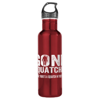 Gone Squatchin (Distressed) Squatch in these Woods Water Bottle
