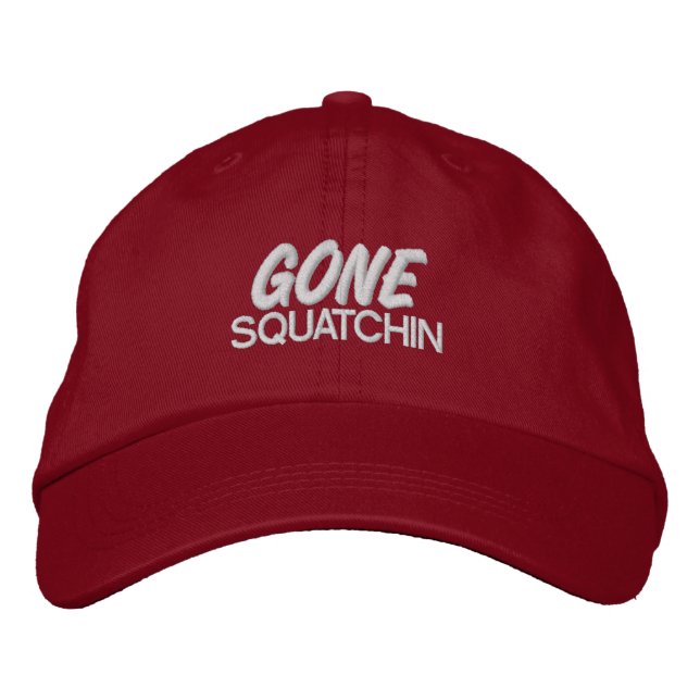 Gone Squatchin Embroidered Baseball Cap (Front)