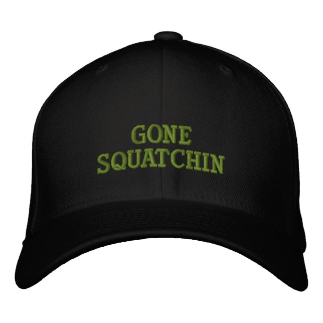 Gone Squatchin Embroidered Baseball Cap (Front)