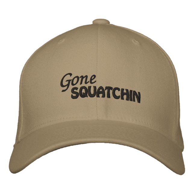 Gone Squatchin Embroidered Baseball Hat (Front)