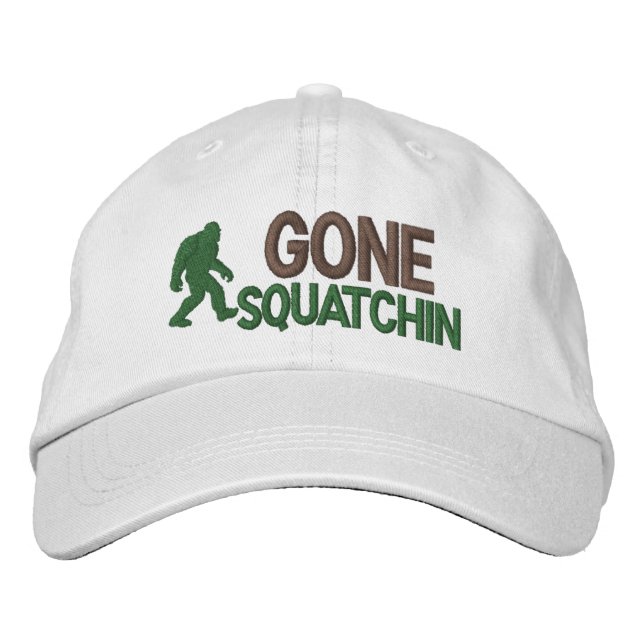 Gone Squatchin Embroidered Baseball Hat (Front)
