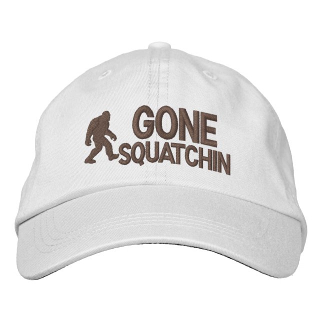 Gone Squatchin Embroidered Baseball Hat (Front)