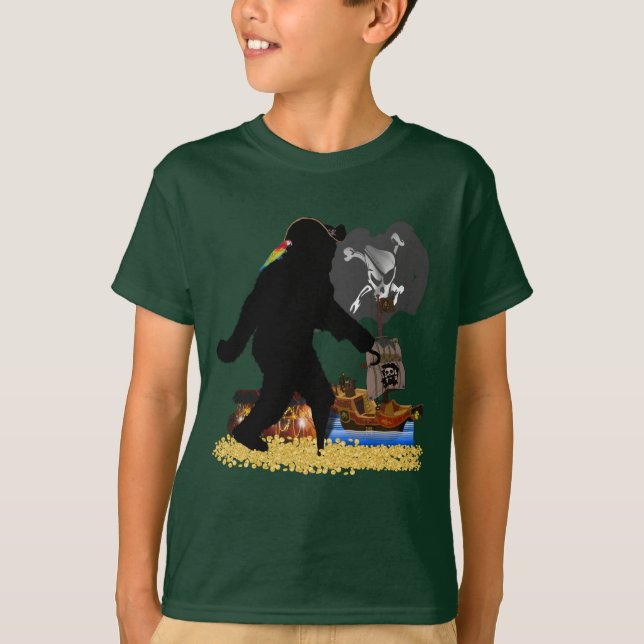 Gone Squatchin' Fer Buried Treasure T-Shirt (Front)