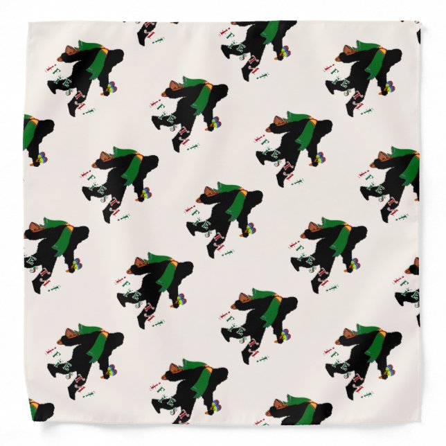 Gone Squatchin' Fiesta Serape Bandana (Front)