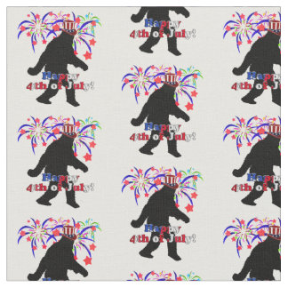 Gone Squatchin  for 4th of July Fabric