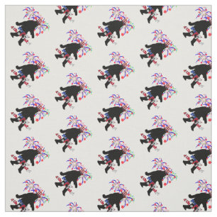 Gone Squatchin  for 4th of July Fabric