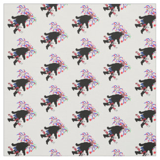 Gone Squatchin  for 4th of July Fabric