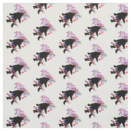 Gone Squatchin  for 4th of July Fabric