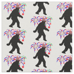 Gone Squatchin&#39; for 4th of July Fabric
