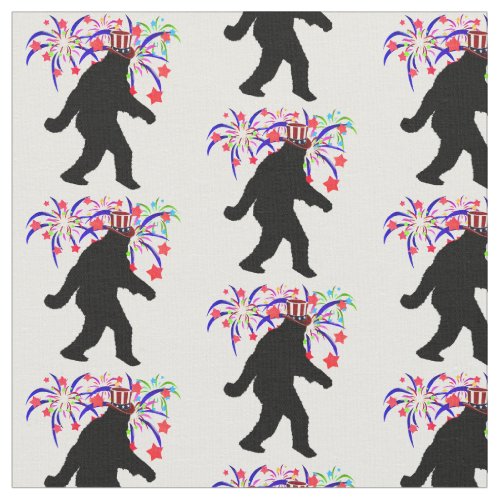 Gone Squatchin for 4th of July Fabric