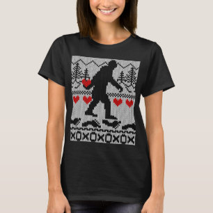 Gone Squatchin For Love Ugly Knit Style T-Shirt
