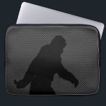Gone Squatchin For on Carbon Fiber Print Laptop Sleeve<br><div class="desc">The iconic Sasquatch Bigfoot black silhouette gone squatchin style out there on a fine custom gift. 
 
 



 
Use the "Ask this Designer" link to contact us with your special design requests or for some assistance with any of your customization project needs.</div>